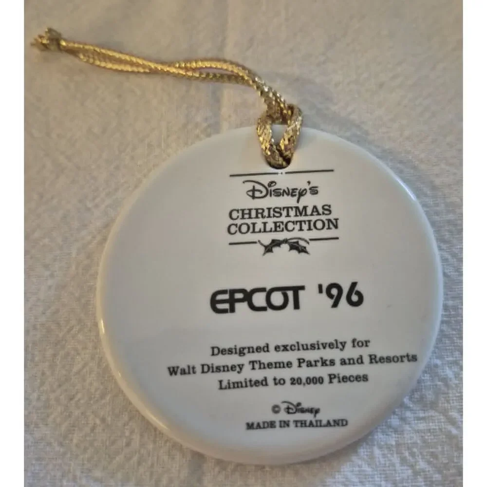 1996 Disney Christmas Collection Epcot Figment Peace Theme Park Ornament Vintage